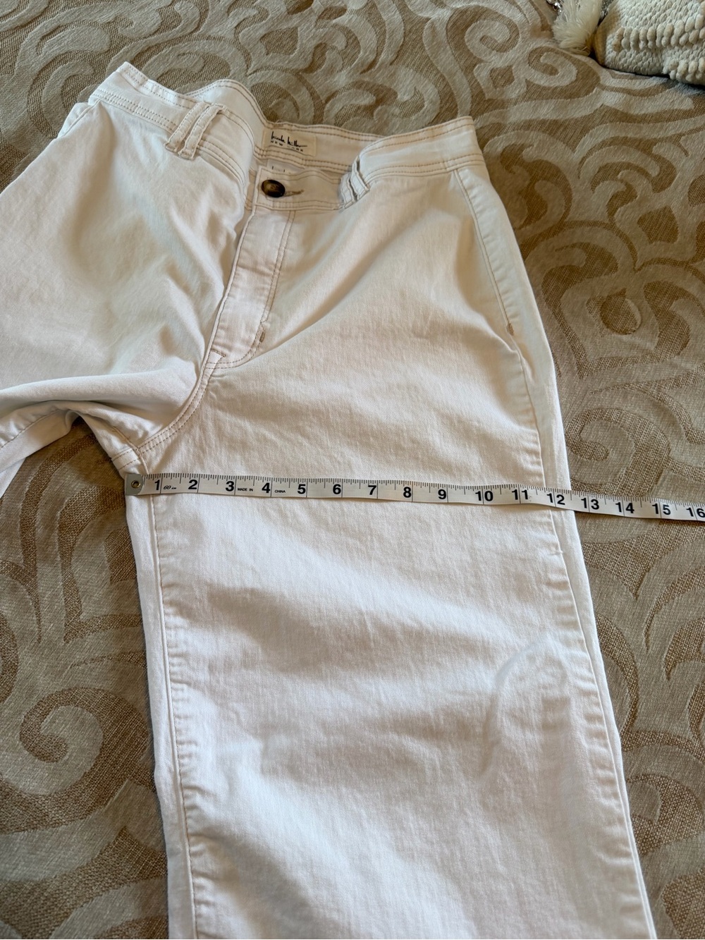 Nicole Miller New York Nomad Super High Rise Wide Leg White Jeans 10 - Picture 13 of 14